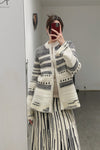 SWAYING/KNIT Beaded Pendant Jacket SW22AW1T94 White/Black Brown